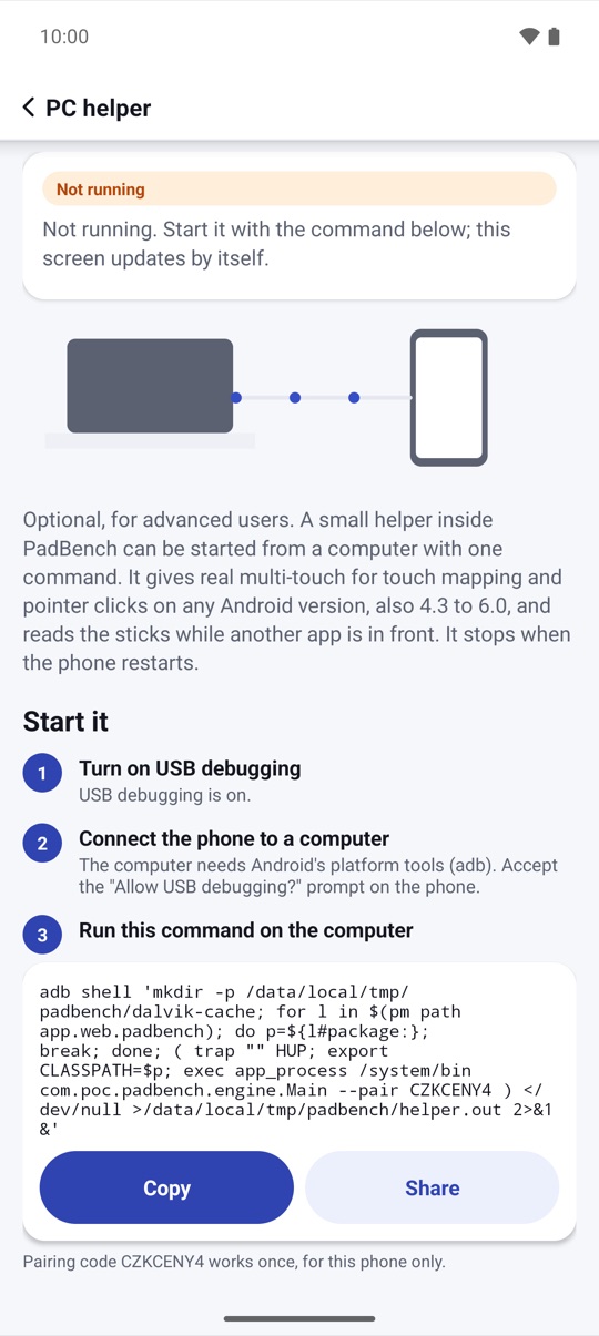 PadBench helper