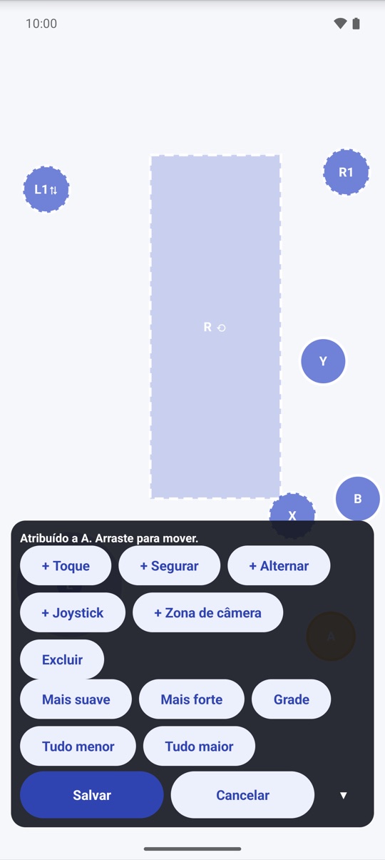 aperte um botão.