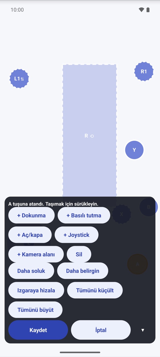 bir tuşa basın.